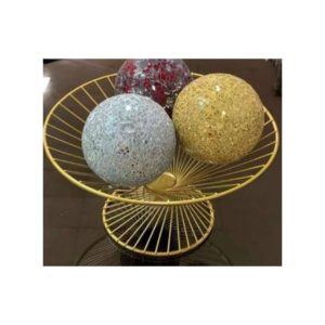 Center Table Decorative Gold Bowl With Shining Balls